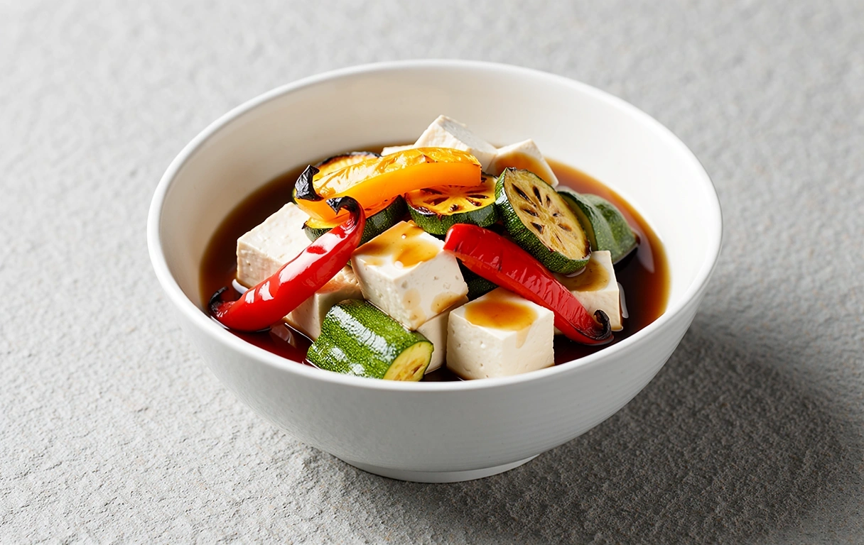 Silken Tofu and Garden Greens